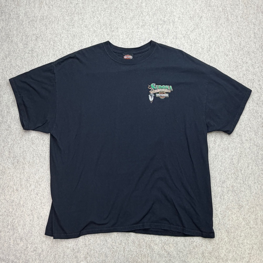 Harley-Davidson Graphic T-Shirt Men 2XL Black Sedona Biker Americana Moto Travel